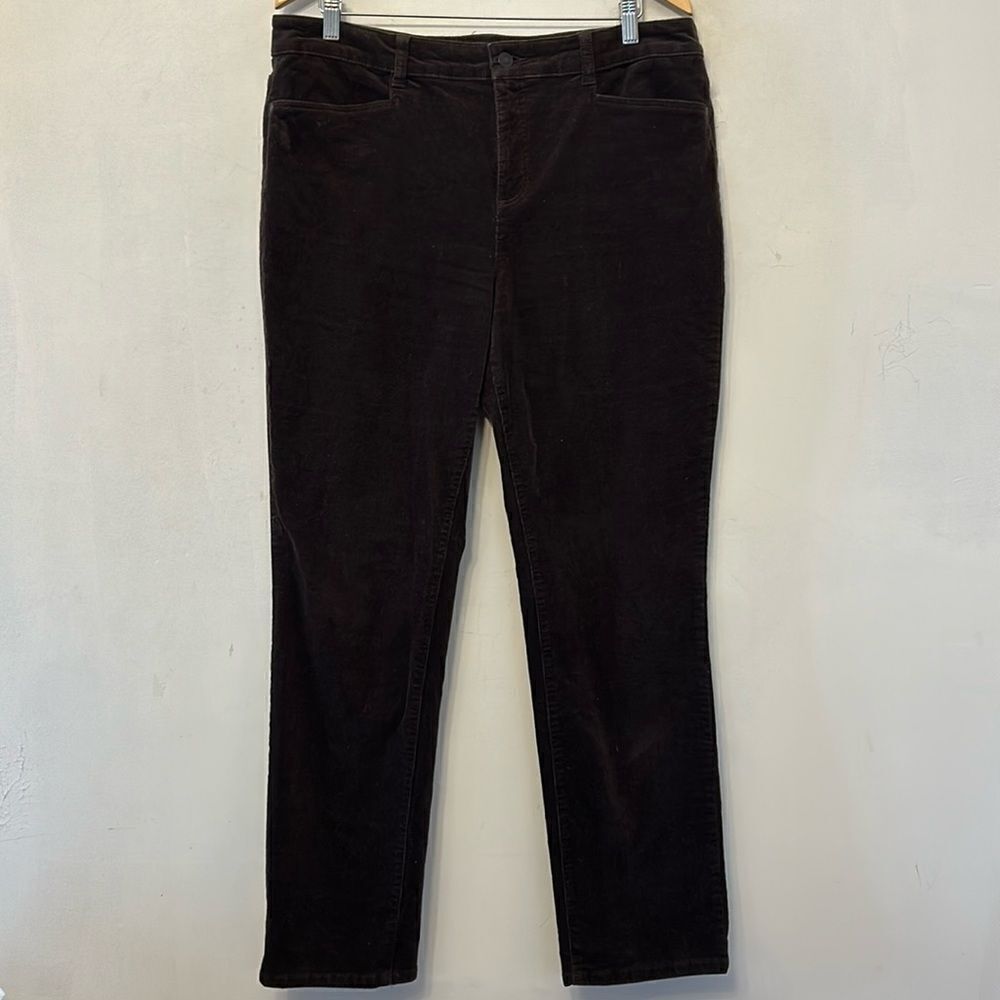 Talbots brown corduroy straight leg pants Size 14 EUC